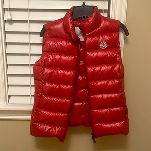 MONCLER Red Down Ghana Vest size 0/XS